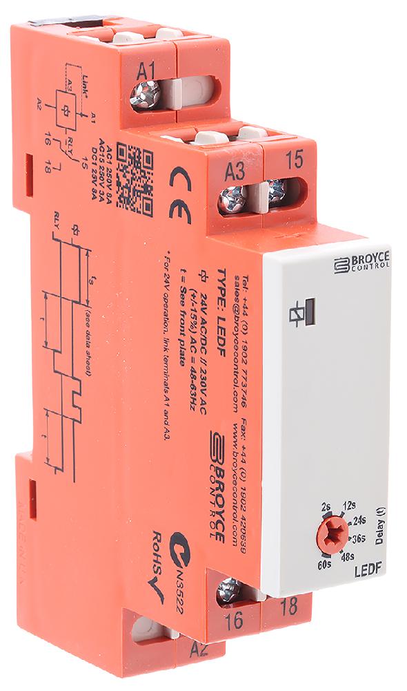 LEDF 24VAC/DC/230VAC. 2-60 Sec