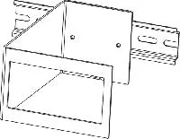 Haltebügel für Hutschiene 96mm x 48mm